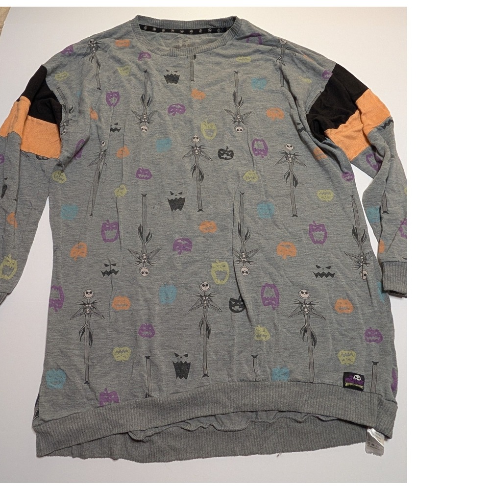 Disney Nightmare Before Christmas Jack Skellington Sleep Shirt Grey 2X LZ41910GD - Picture 1 of 6